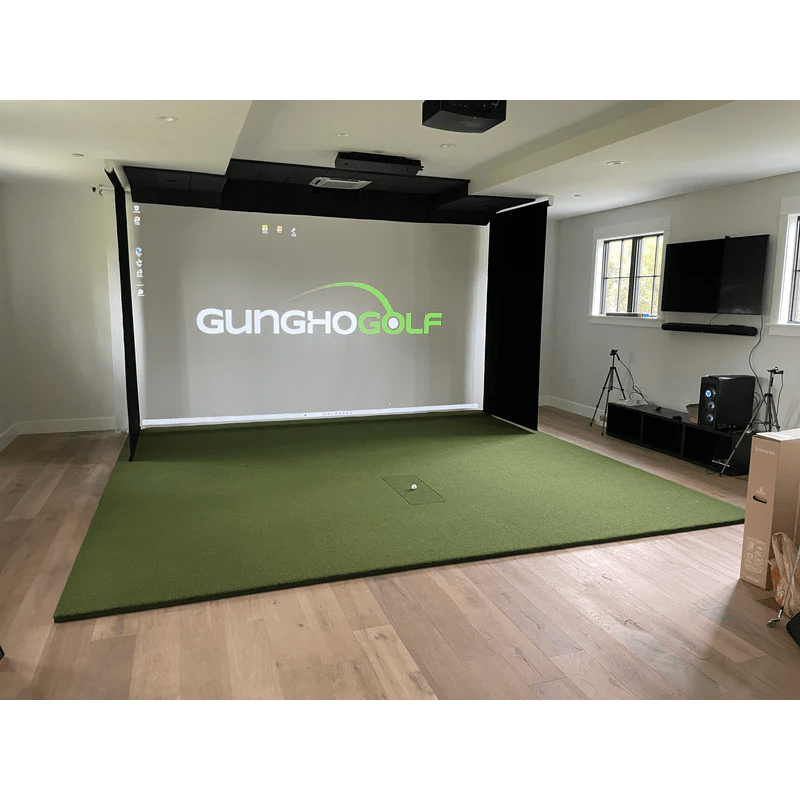 RETRACTABLE GOLF IMPACT SCREEN - Indoor Golf Universe | Golf Simulators, Launch Monitors, Accessories